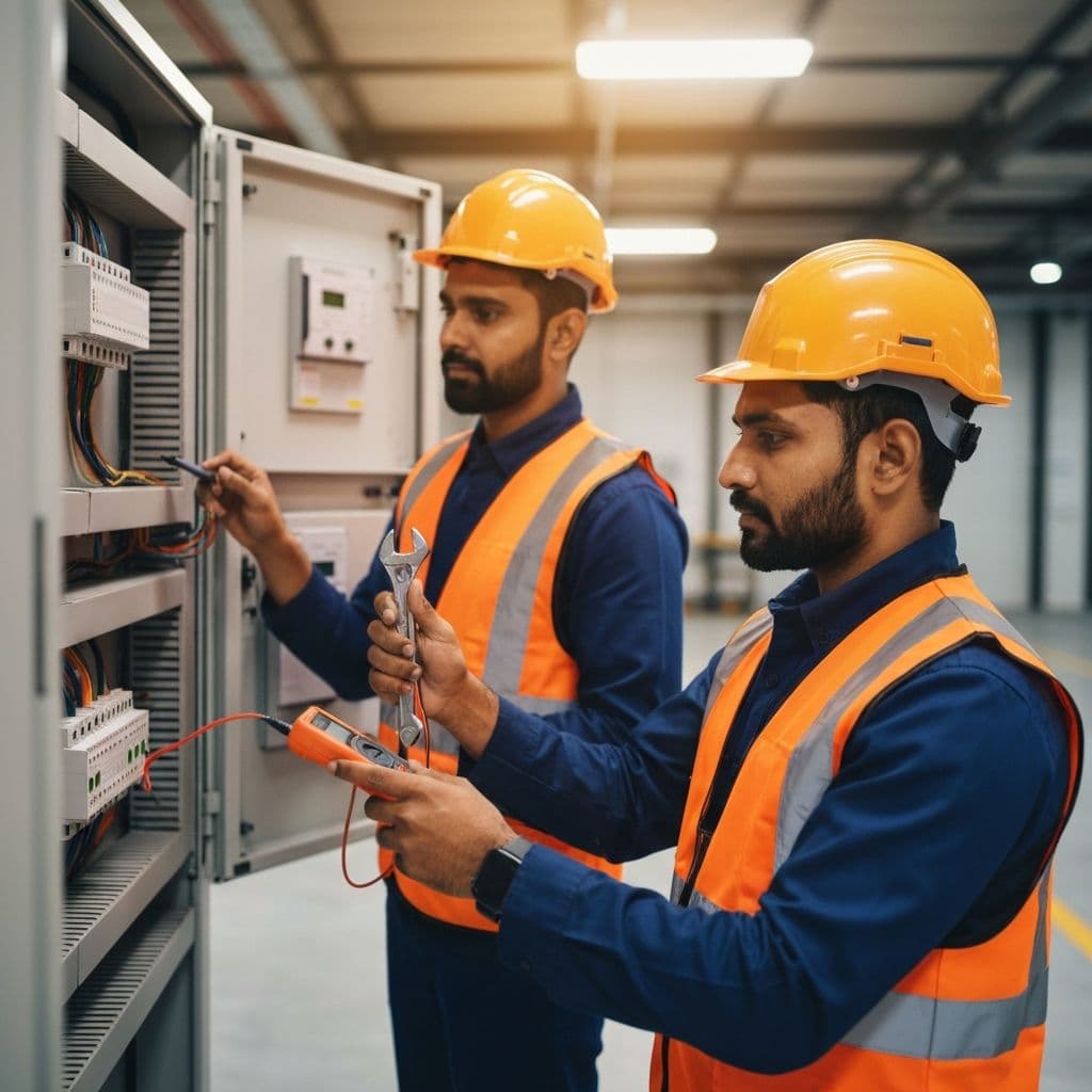 Professional Akshar Electricals team at work